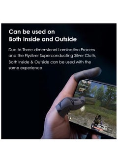 FlyDigi Flydigi P1 Silver-Cloth Mobile Gaming Finger Sleeve, 2 Pcs, Exclusive Custom FlySilver Cuperconducting Silver Cloth, 0.3mm Extremely Thin Material, Zero Touch, Breathable, Extremely Sensitive  - Image 4