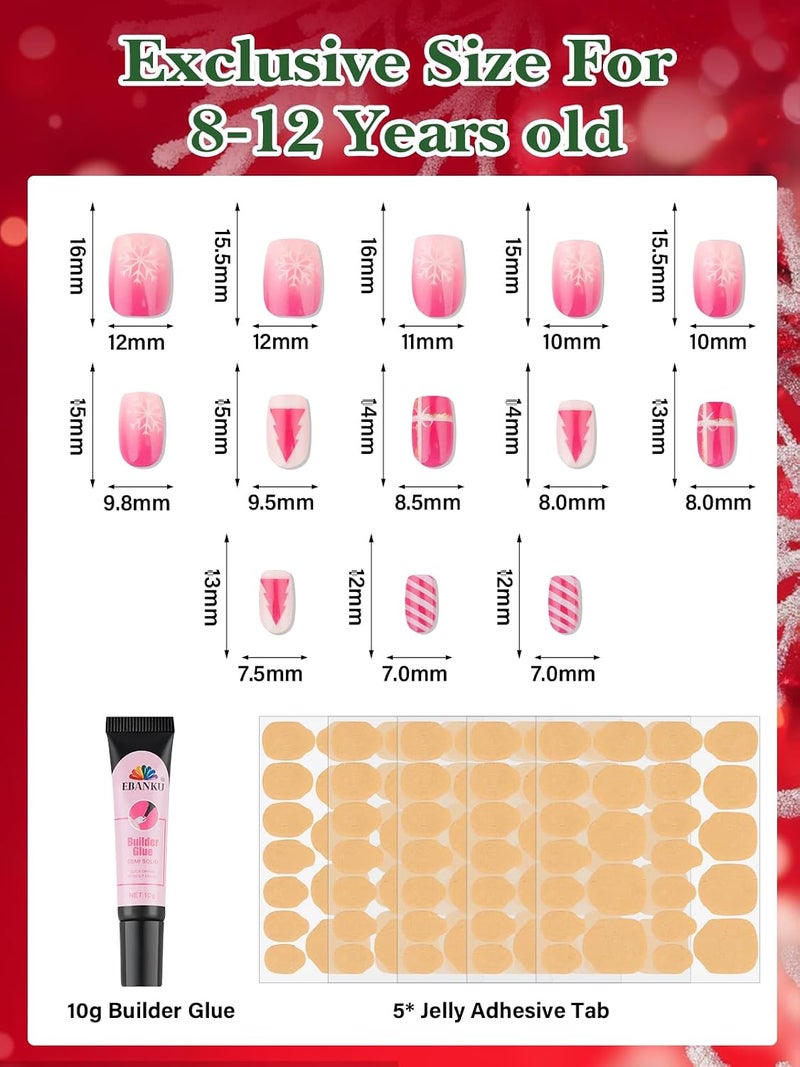 EBANKU 5 Pack Children Press on Nails with Nice Glue for Nail TIps - Image 5