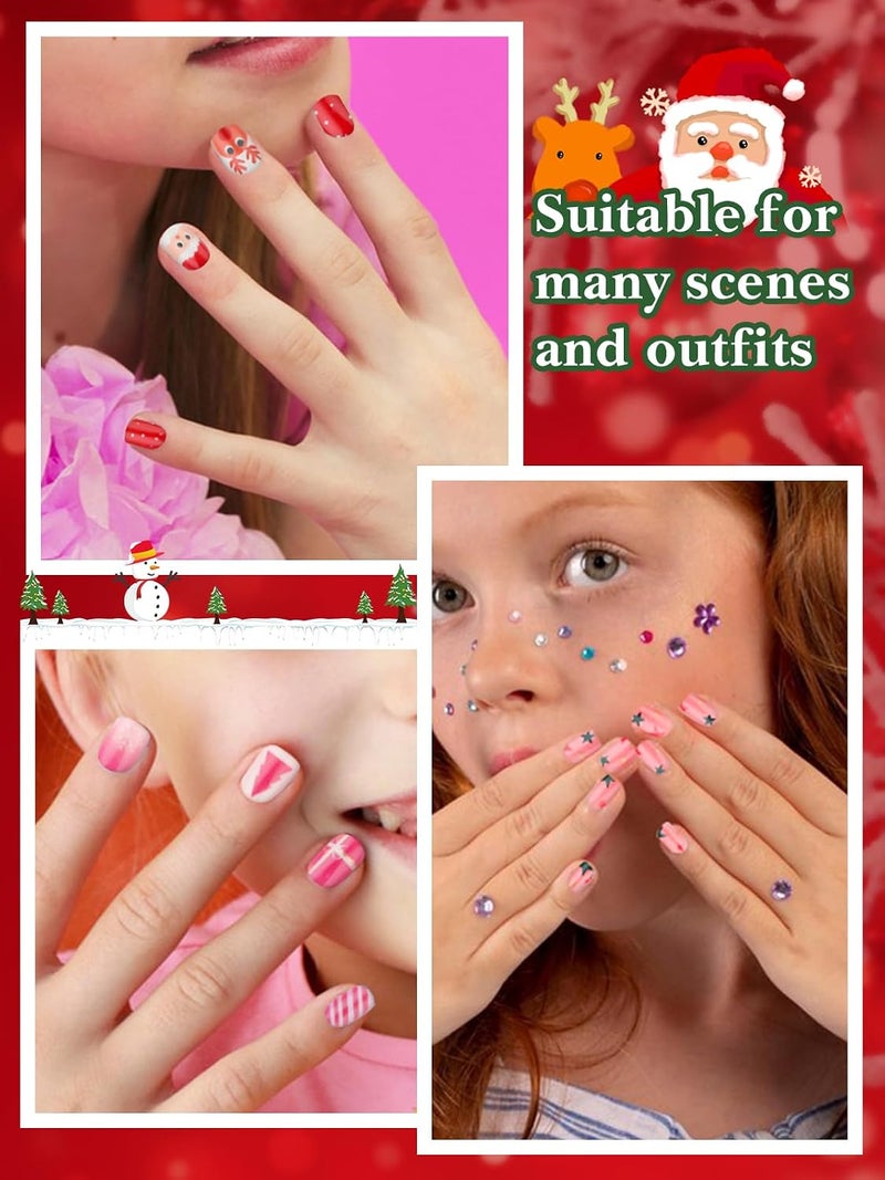 EBANKU 5 Pack Children Press on Nails with Nice Glue for Nail TIps - Image 4