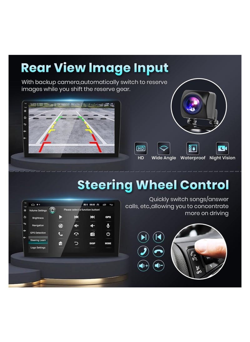 SHEZA STAR - Android Car Stereo for Honda Civic 2001 2002 2003 2004 2005 6GB RAM 128GB ROM 9 Inch Support SIM Card, Apple Carplay, MirrorLink WiFi BT, IPS Touch Screen with AHD Camera Included - Image 1