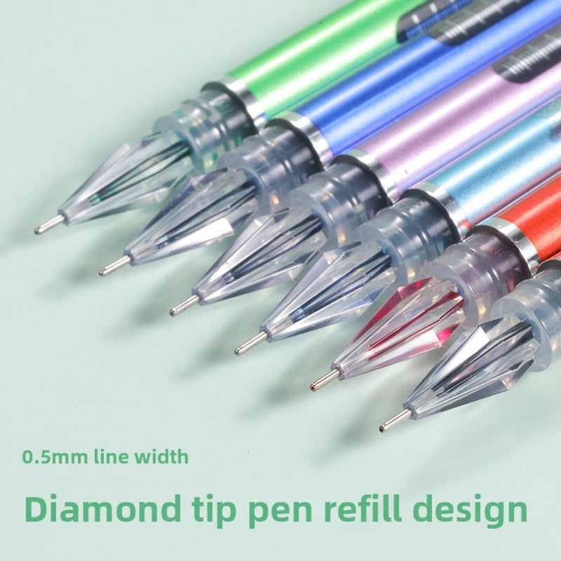 12pcs 0.5mm Diamond Tip Gel Pens Set 12 Colors for Marking Journaling Office - Image 5