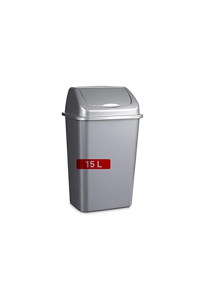 Wastetrash Bin 15 Litre Capacity Silver - pzsku/Z65191EDC6D35DE8B56AFZ/45/_/1696054457/3145dd68-8541-4e12-b04b-3cdf074ec404