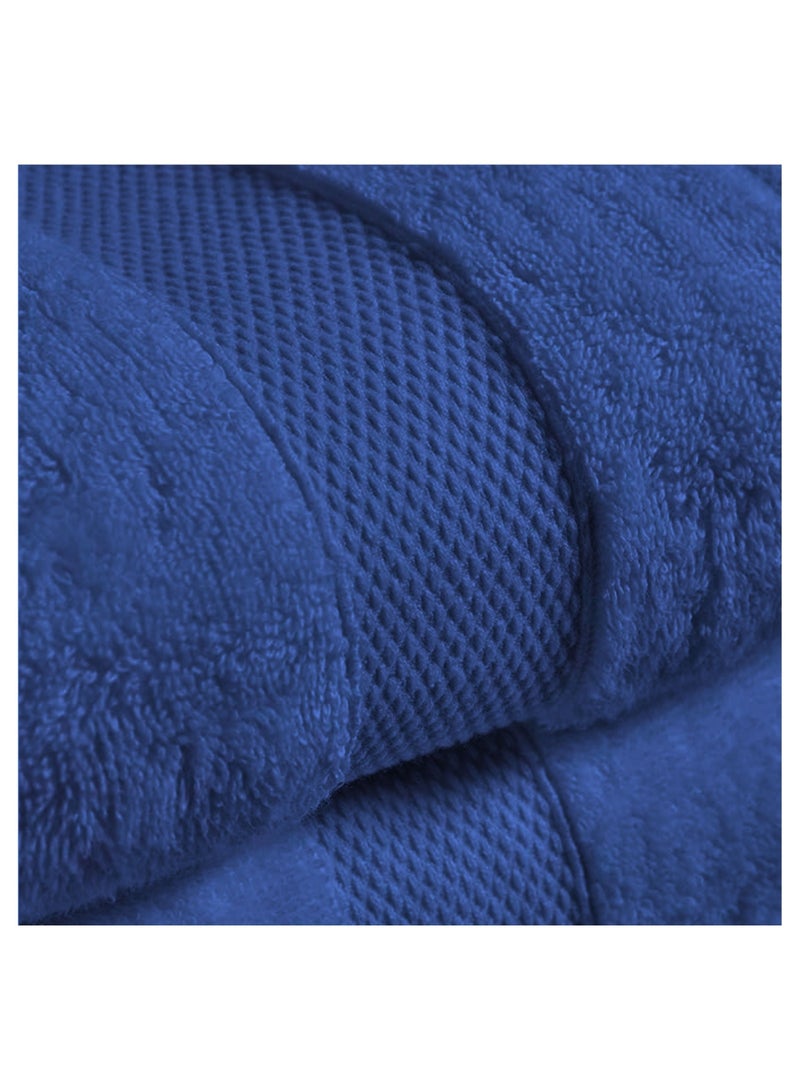Aten Homeware ATEN Homeware Supreme Egyptian Cotton Bath Towel Set – 2 Piece Set with 2 Extra Large Bath Towels 70 x 140 cm, Ultra Soft, Highly Absorbent, OEKO-TEX Certified, Made in Egypt - (Royal Blue) - 2 PIECES - Image 4