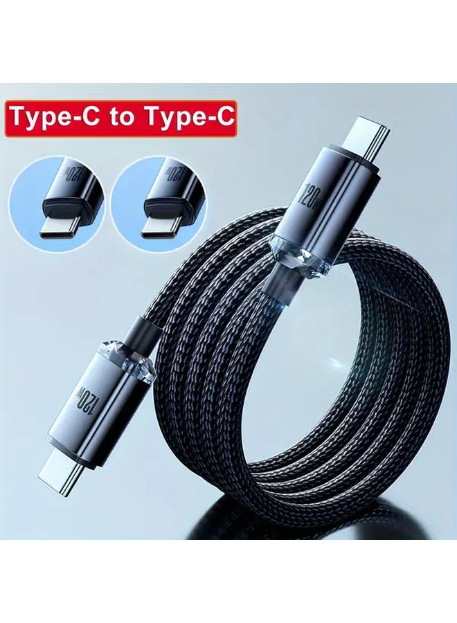 1 5م 3 قطع كابل شاحن USB C سريع 120 واط 6 أمبير كابل نقل بيانات وشحن فائق السرعة - Image 5