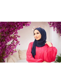 Hijab Combed Cotton Shawl Navy Blue - pzsku/Z651939EBD28A8A8464DEZ/45/_/1731025181/d7bb4ef6-6001-44bc-9aa3-b41e102835a0