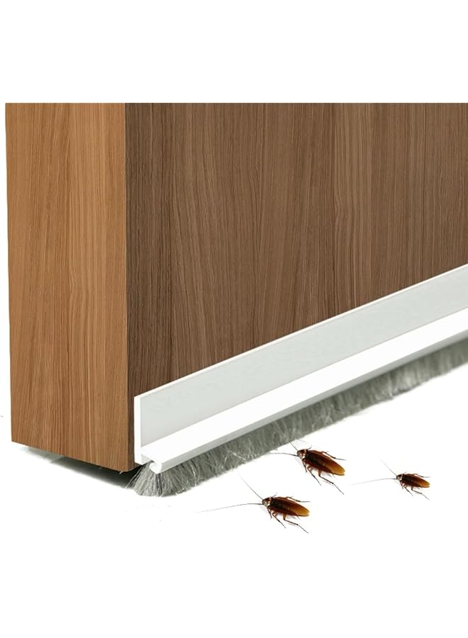 إيروريكس مانع تيار الهواء أسفل الباب لمنع تسرب الهواء وعزل الغبار والصوت، مانع تسرب أسفل الباب لمنع تسرب الغبار والصوت، مقاوم للرياح والأمطار 100 سم * 53 مم - Image 1