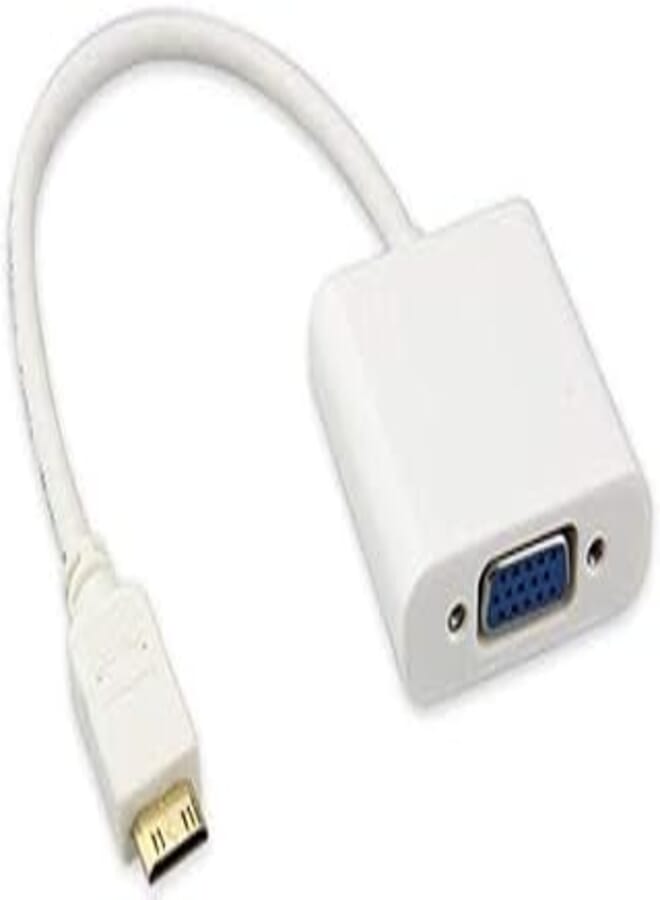 OR HDMI Male to VGA Converter Adapter with Audio Cable for PC, Mac, Xbox, PS4 (White, 1080P)