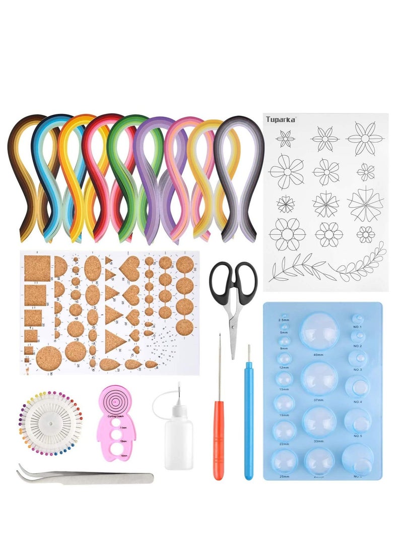 Beginners Handcraft Paper Strips Quilling Tools Kit, 19 Kinds and 900 All-in-one - Image 1