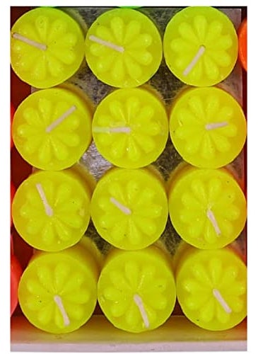 HOMELOOK Homelook Floating Candles Fragrance Floating Candle Set of 12pcsLemongrass Scented Candles Smokeless Floating Candles Burn Time 3 HoursSet of X 12 