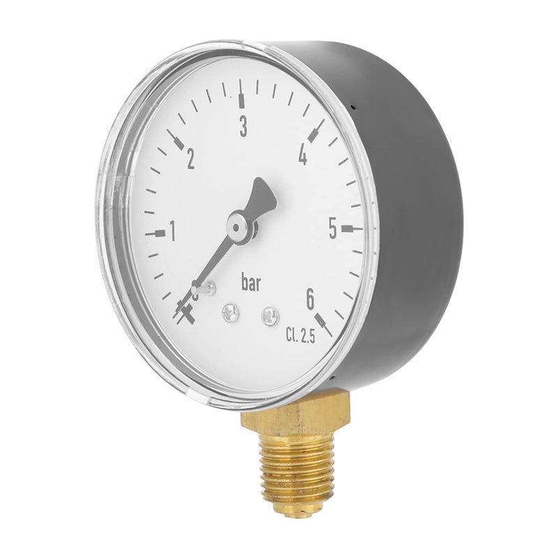 Side Mount 1 4 NPT Air Hydraulic Pressure Gauge 0 6 Bar - Image 3