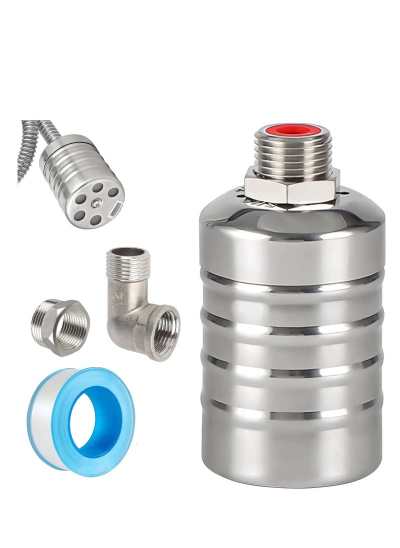 Automatic Water Level Control Float Valve, 304 Stainless Steel Mini Float Valve, Suitable for Water Trough Stock Tank Pool - Image 1