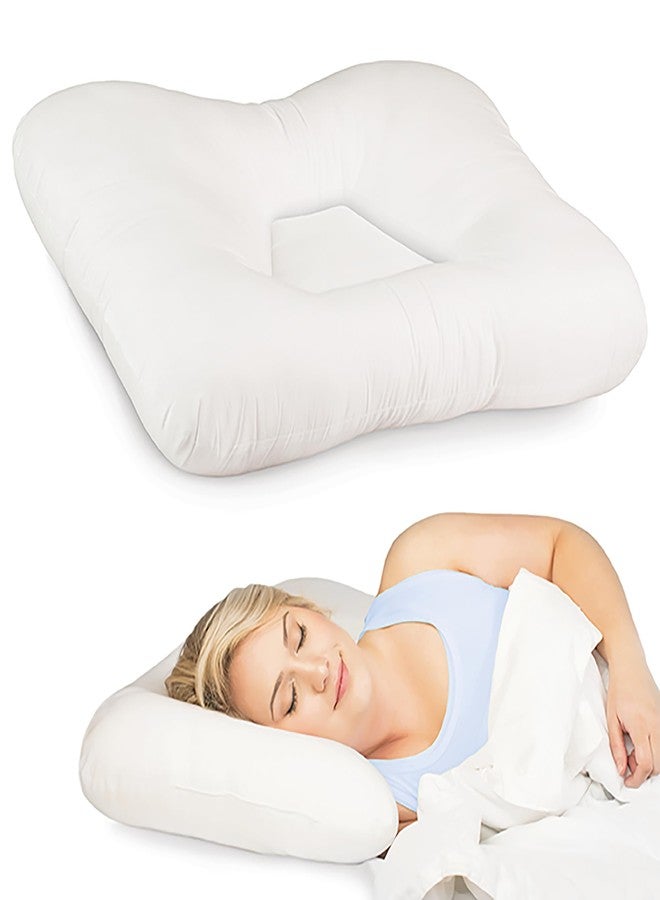 Core Products Tri-Core Cervical Support Pillow - Gentle (Medium Firmness) Orthopedic Neck Pillow for Pain Relief, Back and Side Sleepers - Ergonomic Contour Pillow - Assembled in USA, Full Size, White - Image 1