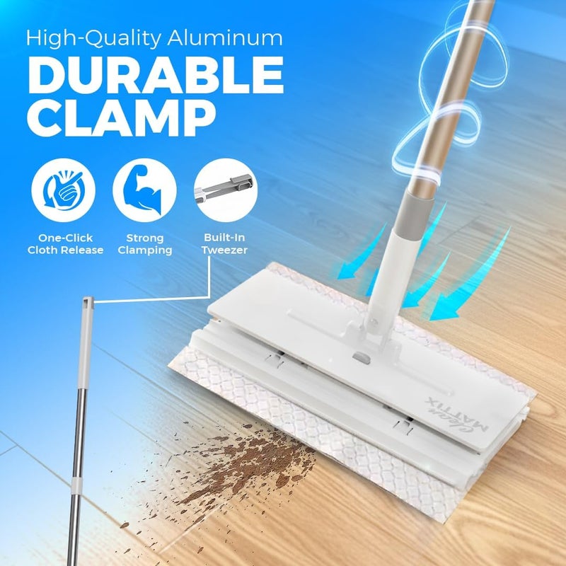 CleanMattix FlexiClamp Floor Mop for Home and Kitchen – Cleaning Supplies and Tools for Floor Cleaning, Household & Apartment Essentials, Durable Mop for Hardwood, Tile & Laminate Floors - Image 5