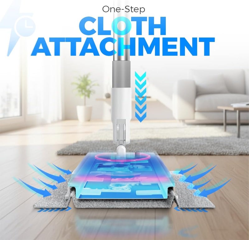 CleanMattix FlexiClamp Floor Mop for Home and Kitchen – Cleaning Supplies and Tools for Floor Cleaning, Household & Apartment Essentials, Durable Mop for Hardwood, Tile & Laminate Floors - Image 3