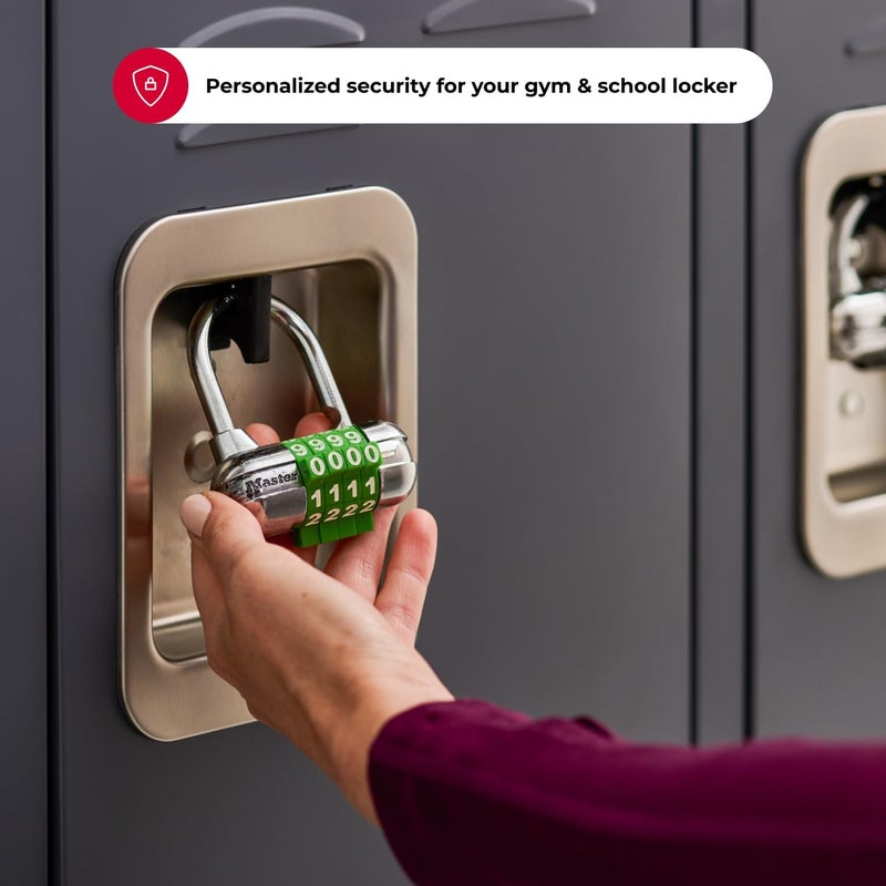 Master Lock 1534D Set Your Own Word Combination Padlock - 1 Pack, Assorted Colors - Image 5