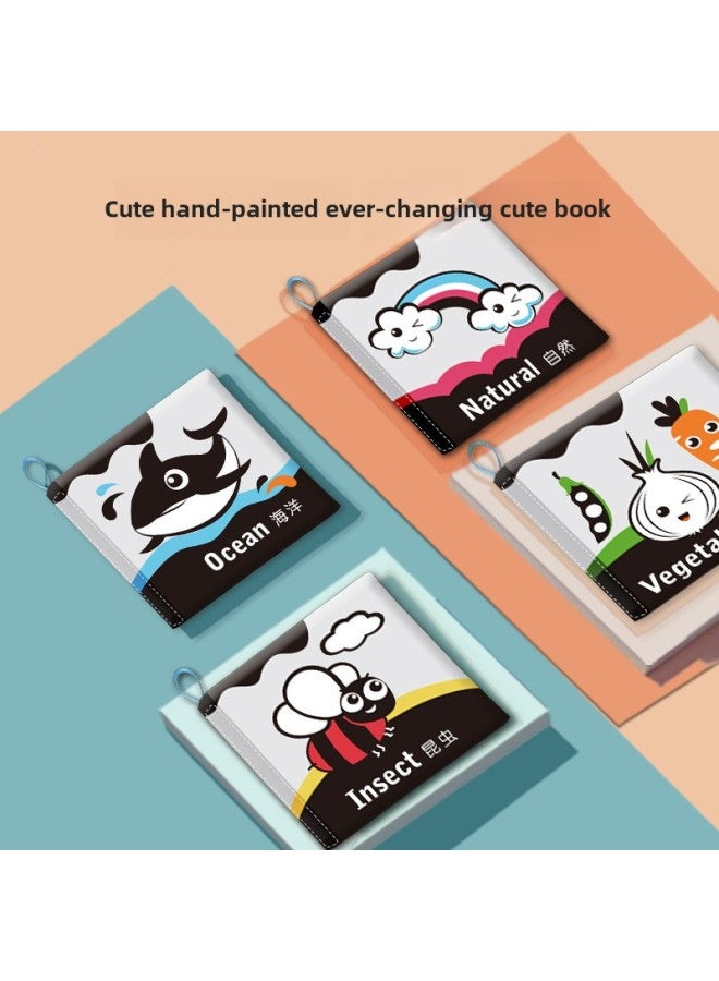 Toy Baby Baby Cloth Book Ring Paper Tear Not To Rip Three-dimensional Cloth Book Children's Early Education Cognitive Bite Book 0-1 Years Old-Color:Fruit Cloth Book Contains Ring Paper Bb Device (opp Bag)  - Image 2