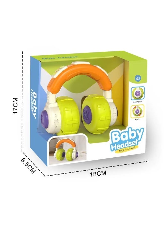 Baby Musical Headphones Toy – Montessori Sensory Development Toy for Infants & Toddlers with Lights & Sounds, Educational Music Toy for Boys & Girls, Fun Baby Activity Learning Toy 6+ Months - Image 2