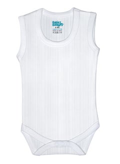 Babies Basic BabiesBasic Super Combed Cotton, Sleeveless Printed Bodysuit, for New Born to 24months. Set of 3, White  - Image 2