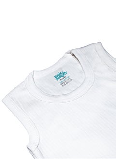 Babies Basic BabiesBasic Super Combed Cotton, Sleeveless Printed Bodysuit, for New Born to 24months. Set of 3, White  - Image 3