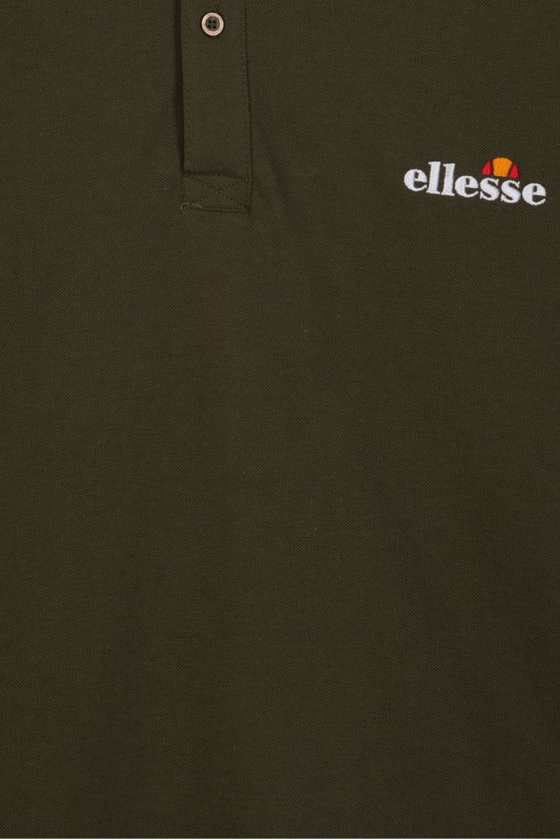 Ellesse Men Regular Fit Solid Short Sleeve Polo Shirt, Olive - Image 5