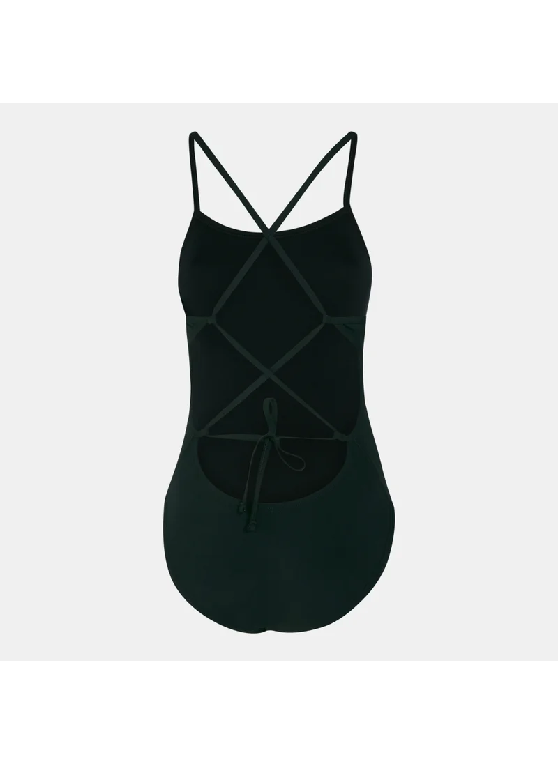 Nike Women's Lace-Up Tie-Back Swimsuit