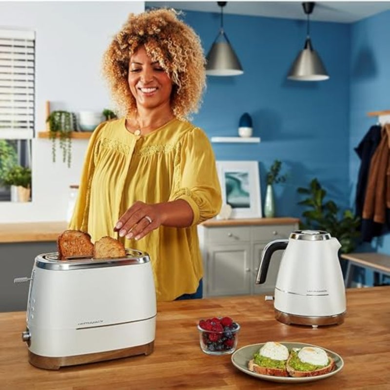 2 Slice Toaster for Kitchen Use, Stainless Steel, Silver, Extra Wide Slot with Defrost Reheat Cancel and Variable Browning - Image 4