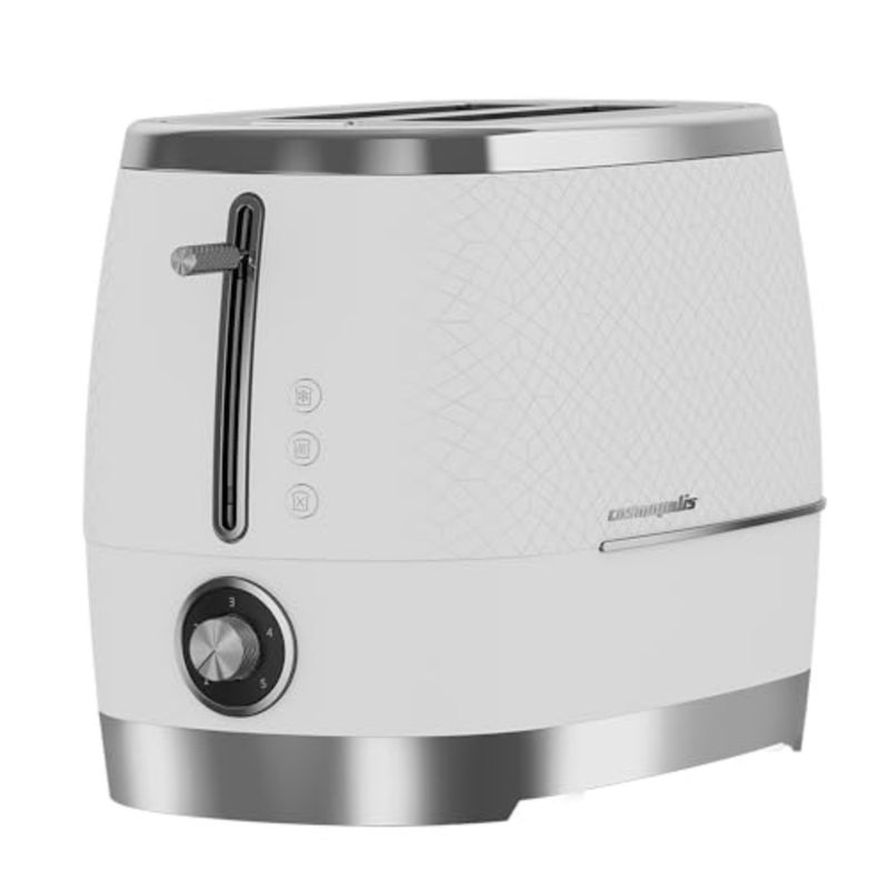 2 Slice Toaster for Kitchen Use, Stainless Steel, Silver, Extra Wide Slot with Defrost Reheat Cancel and Variable Browning - Image 3
