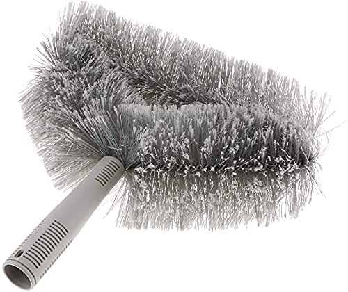 KR STORE Triangle Cobweb Brush Ceiling Fan Corner Cobweb Brush Duster Cleaner Cleaning Tool Grey - Image 1