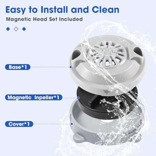 freecat Pipeless Magnetic Jet Head Motor,BF-004 Replacement for LURACO Jet Motor Pedicure SPA Tubs Chair Contains Propeller and Cover - Image 3
