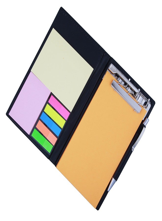 COI Memo Note Pad|Memo Note Book with Sticky Notes & Clip Holder in Diary Style (Orange) - Image 1