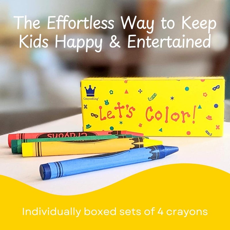 CrayonKing 50 Sets of 4-Packs (200 Bulk Crayons) – Boxed for Easy Storage & Gifting – Non-Toxic, Assorted Colors – Ideal for Parties, Classrooms, Restaurants & More - Image 2