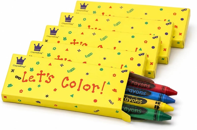 CrayonKing 50 Sets of 4-Packs (200 Bulk Crayons) – Boxed for Easy Storage & Gifting – Non-Toxic, Assorted Colors – Ideal for Parties, Classrooms, Restaurants & More - Image 1