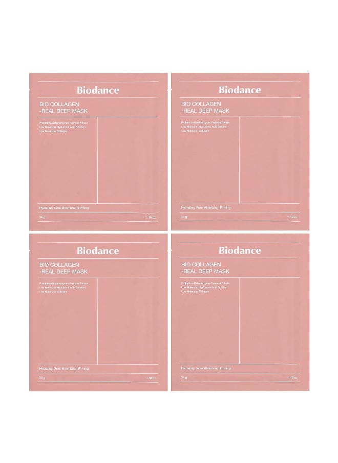 BIODANCE Biodance, Bio Collagen-Real Deep Beauty Mask, 4 Sheets, 1.19 oz (34 g) Each  - Image 1