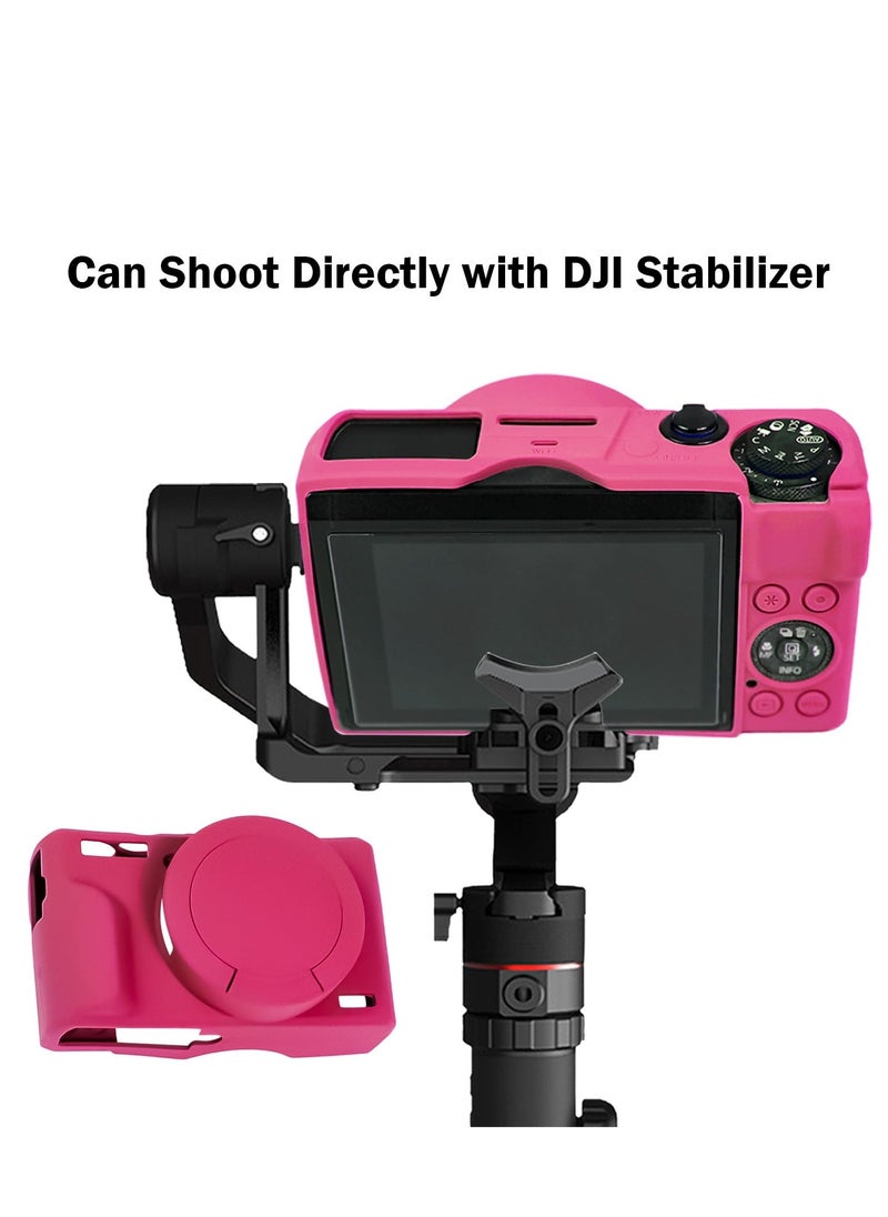 Generic - Silicone Gel Camera Case for Canon PowerShot G7x Mark III Protective Rubber Soft Camera Cover Bag (Rose) - Image 1