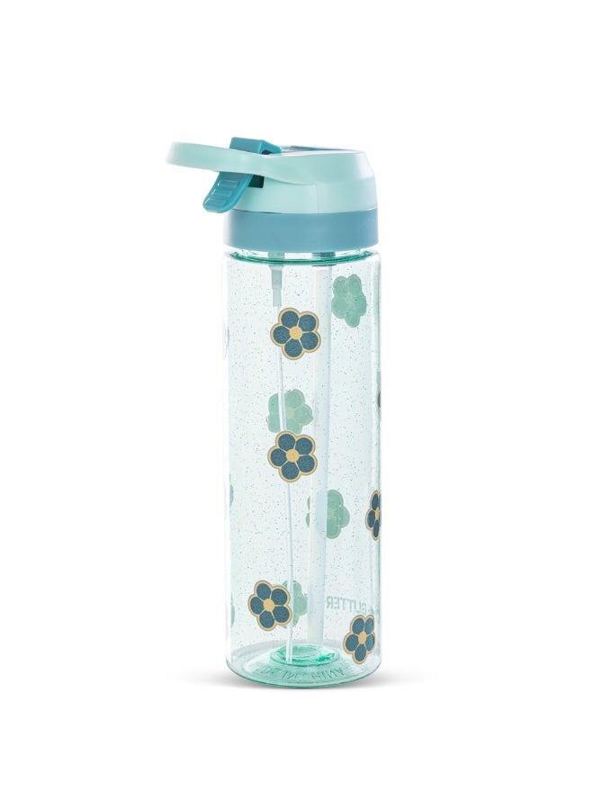 Eazy Kids -Flora Tritan Water Bottle W/ Spray 750ml - Gitter Green - Image 3