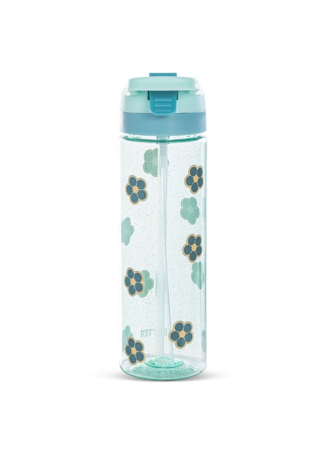 Eazy Kids -Flora Tritan Water Bottle W/ Spray 750ml - Gitter Green - Image 2