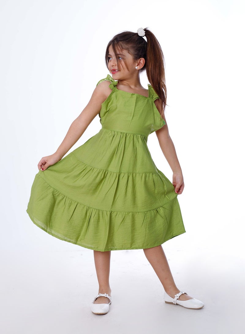 BEBO Girls Dress Green  - Image 1