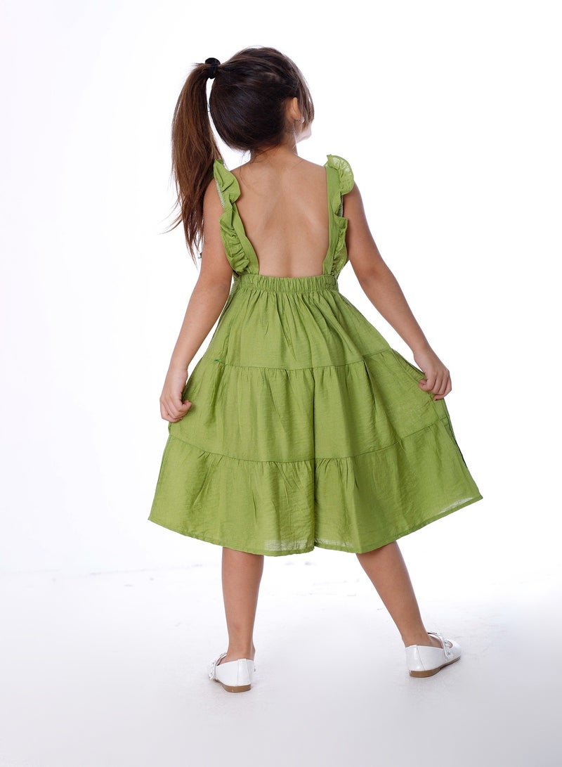 BEBO Girls Dress Green  - Image 3