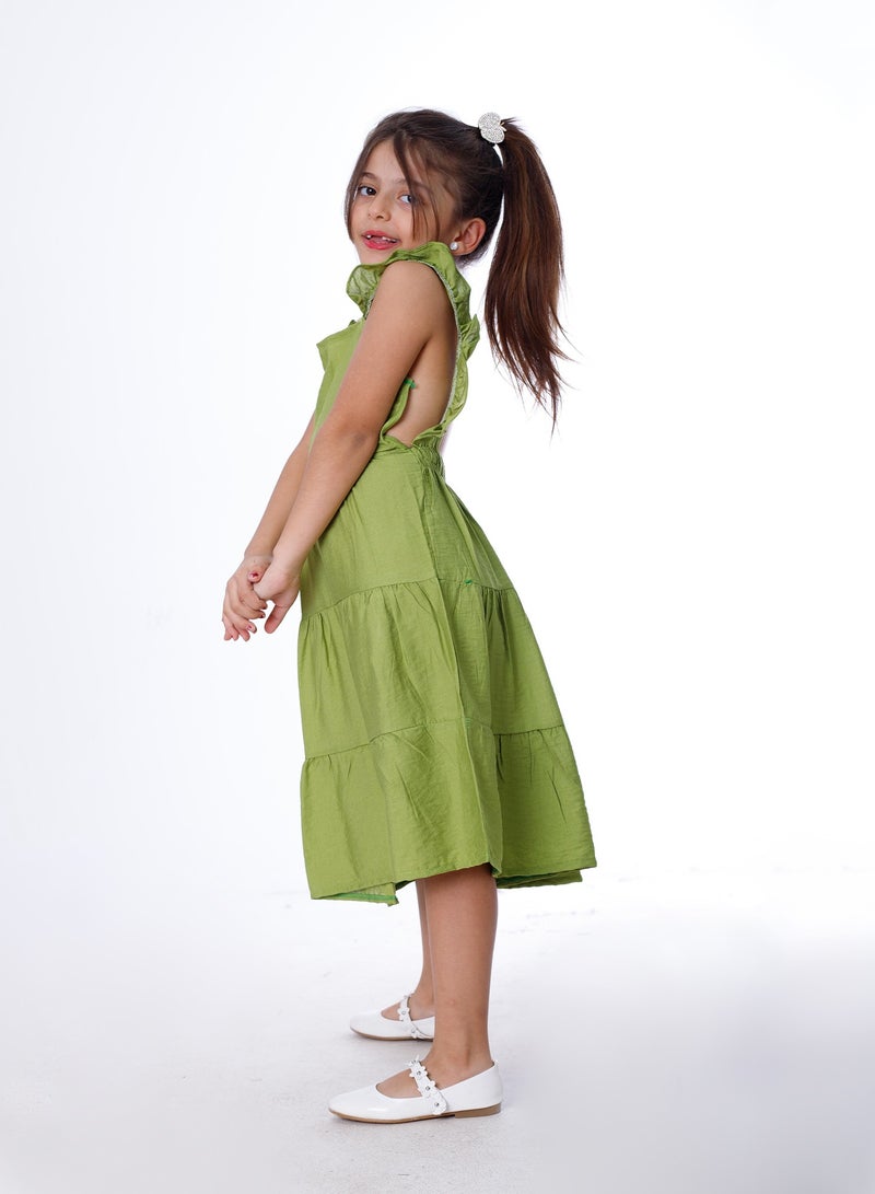 BEBO Girls Dress Green  - Image 2