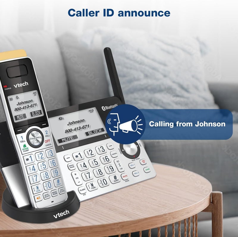VTech IS8151-3 Super Long Range 3 Handset DECT 6.0 Cordless Phone with Answering Machine - Image 5