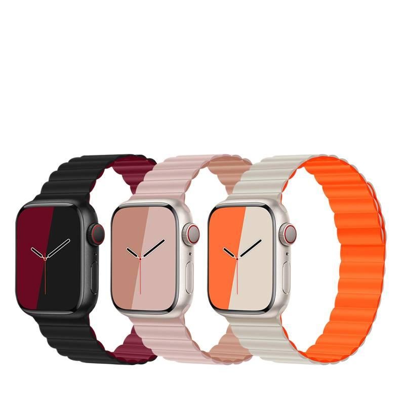 AD Orange Silicone Sport Strap Smartwatch Band Compatible with Apple Watch Ultra with Adjustable Fit Replacement Strap for Daily Wear - Image 2
