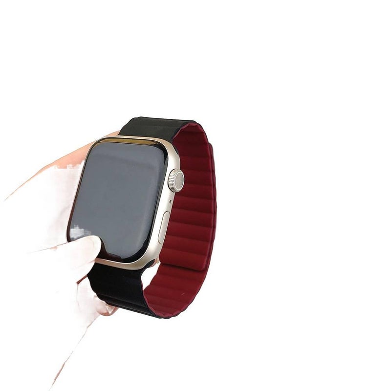 AD Orange Silicone Sport Strap Smartwatch Band Compatible with Apple Watch Ultra with Adjustable Fit Replacement Strap for Daily Wear - Image 4