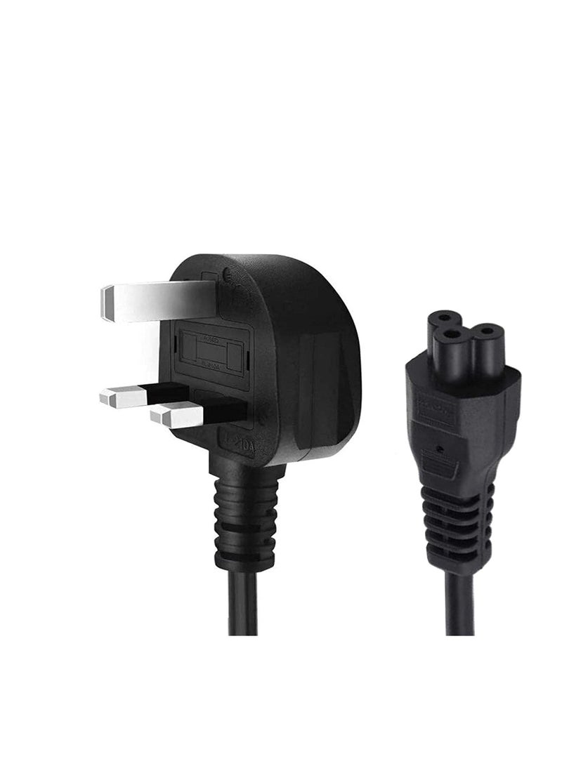 كبل طاقة الكمبيوتر المحمول - قابس المملكة المتحدة إلى سلك طاقة الكمبيوتر المحمول C5 3 دبوس - Image 1