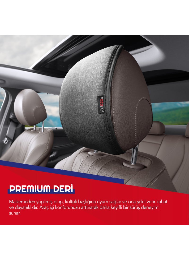 Otom - High Quality Leather Car Headrest Protective Cover - Image 1
