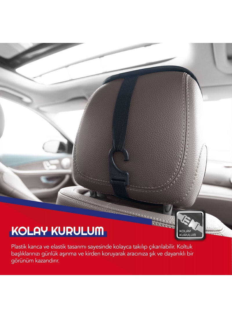 Otom - High Quality Leather Car Headrest Protective Cover - Image 1