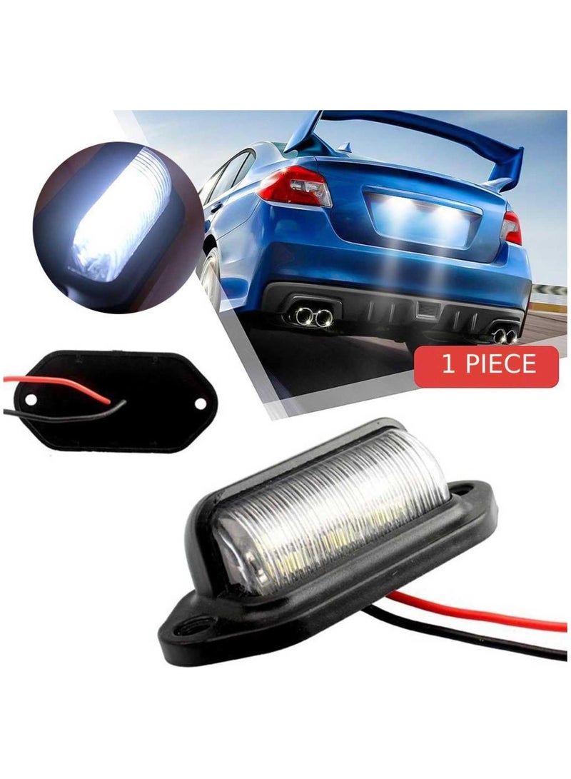 بيعتكلها 6 مصابيح LED بيضاء لرقم ترخيص السيارة، ضوء عالمي لشاحنة RV مقطورة، لوحة ترخيص بيضاء، مصابيح إضاءة مقاومة للماء (عبوة من 1) - Image 3