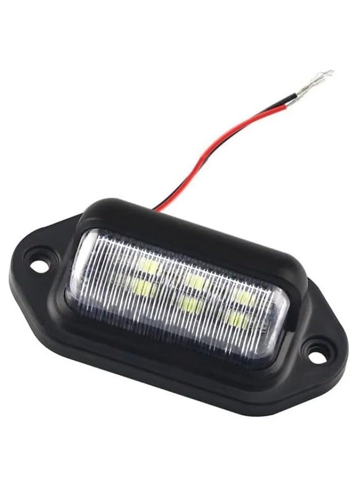 بيعتكلها 6 مصابيح LED بيضاء لرقم ترخيص السيارة، ضوء عالمي لشاحنة RV مقطورة، لوحة ترخيص بيضاء، مصابيح إضاءة مقاومة للماء (عبوة من 1) - Image 5