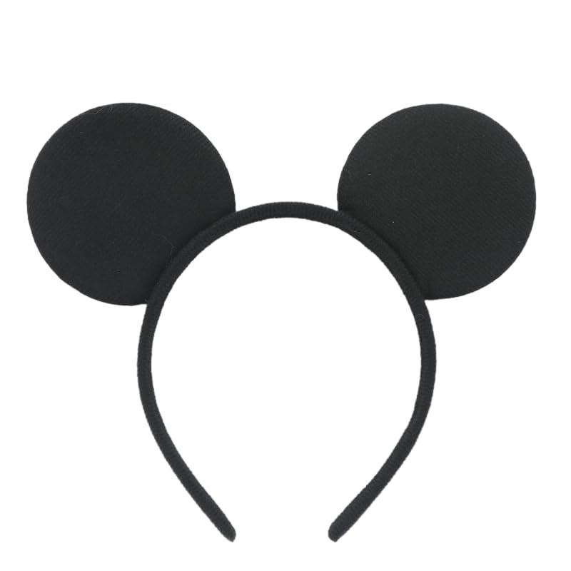 winvin Set of 24 Mouse Costume Deluxe Fabric Ears Headband White Polka Dots Bow Boys Girls Birthday Party Hairs Accessories Baby Shower Headwear Halloween Party Favors Decorations (Blue) - Image 4