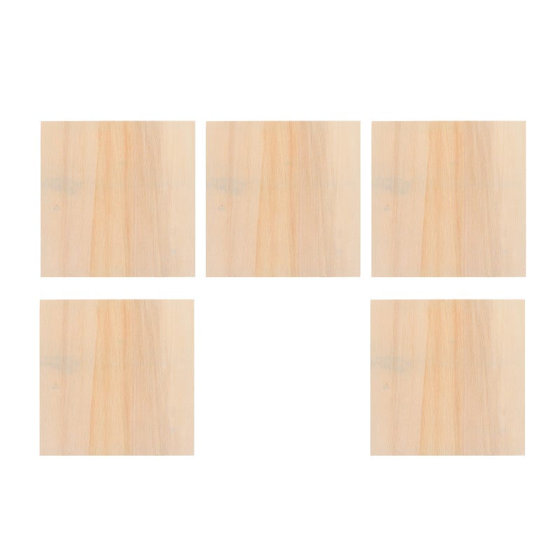 5pcs Unfinished Wood Panel Boards DIY Photo Frames Clay Photo Holders - Image 1