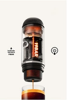 i cafilas Portable Coffee Maker,Portable Espresso Coffee Machine 19Bar Car Coffee Machine With Battery Fit For Capsule &Ground Coffee For Car,Travel,Office,Camping,Black  - Image 3